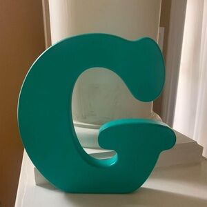 free with $25 purchase ** letter G Tiffany Blue in color